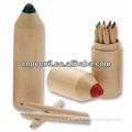3.5\'\' Natural Wood Colour Pencil Set With wooden Tube